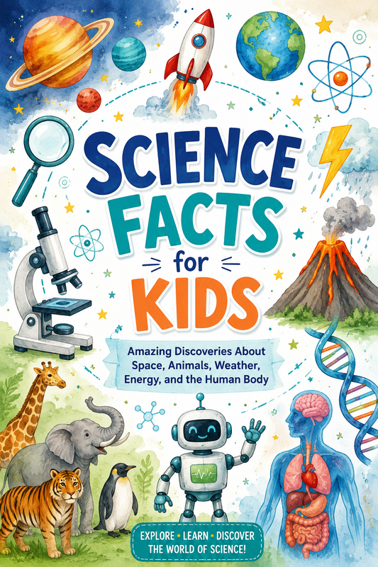 ✨ Printable Science Facts for Kids Template – 31 Educational Pages ✨