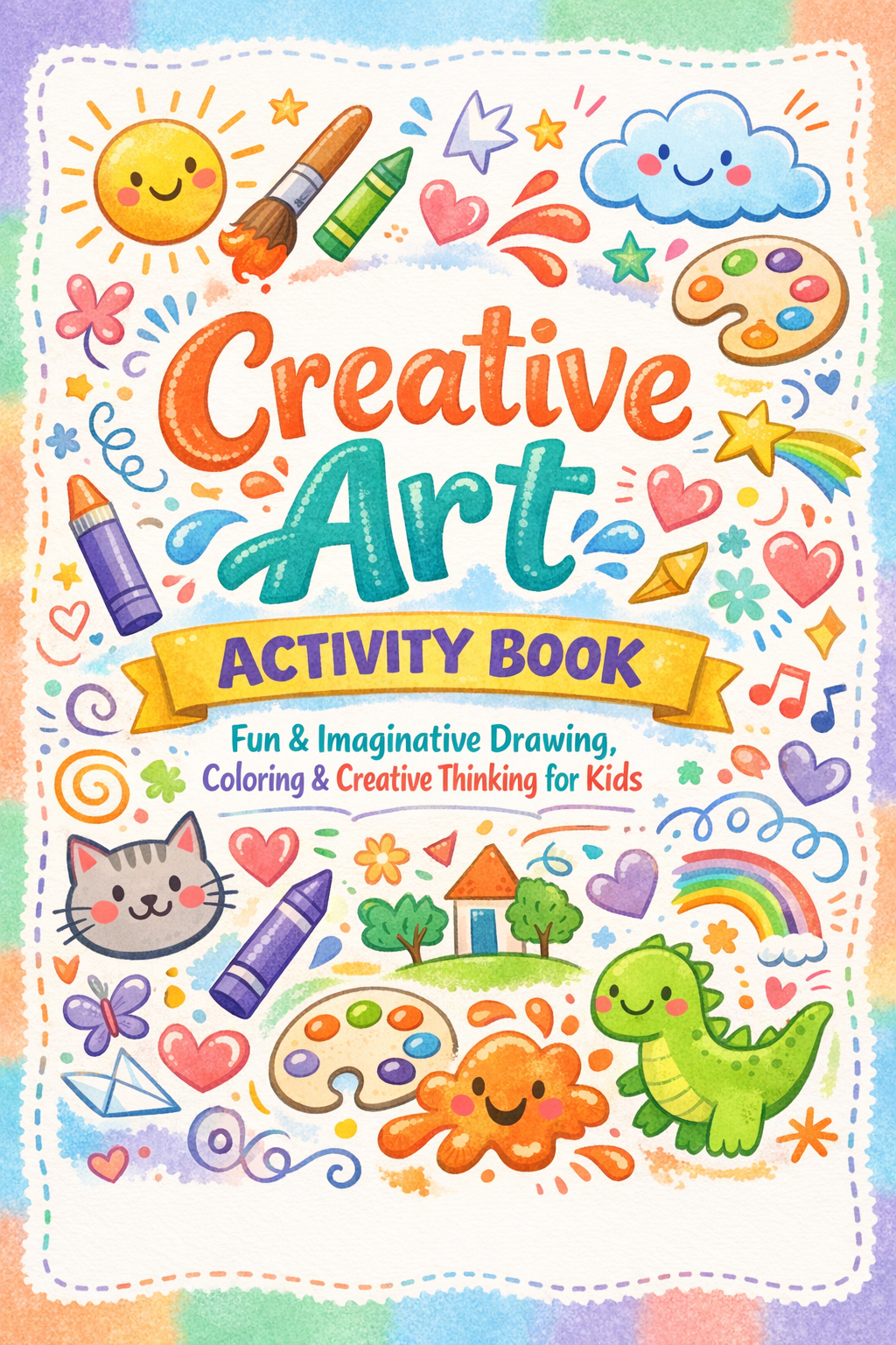 ✨ Printable Creative Art Activity Book Template – 31 Imagination Puzzles ✨