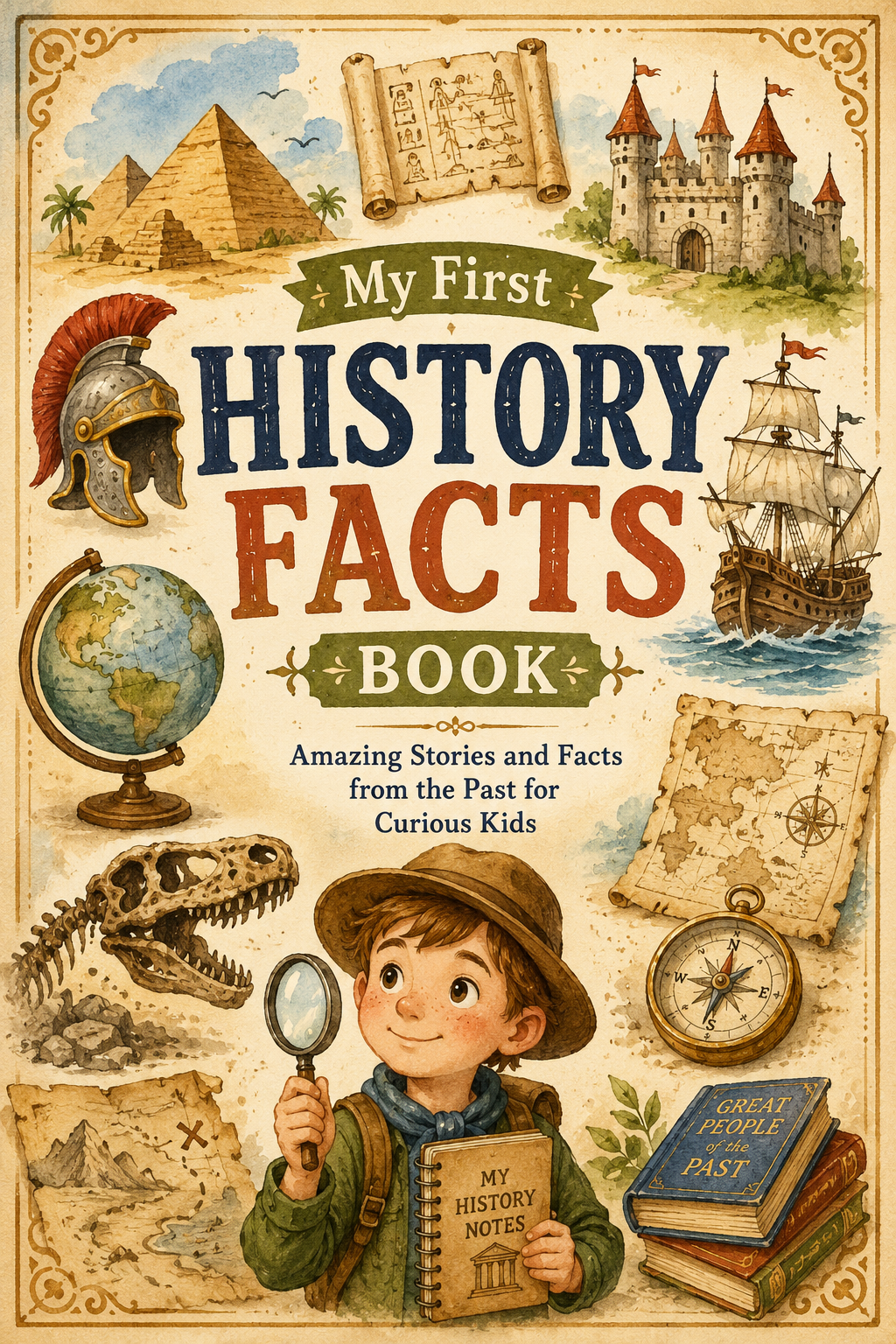✨ Printable My First History Facts Book Template – 51 Educational Pages ✨