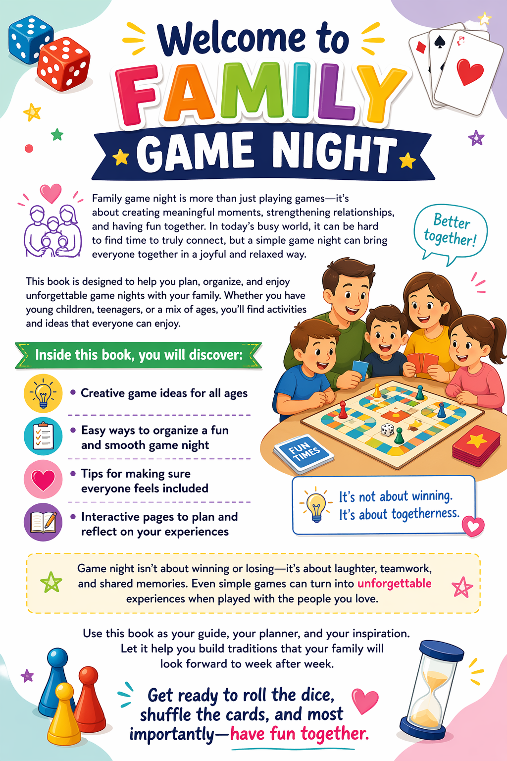 ✨ Printable Family Game Night Activity Book Template ✨