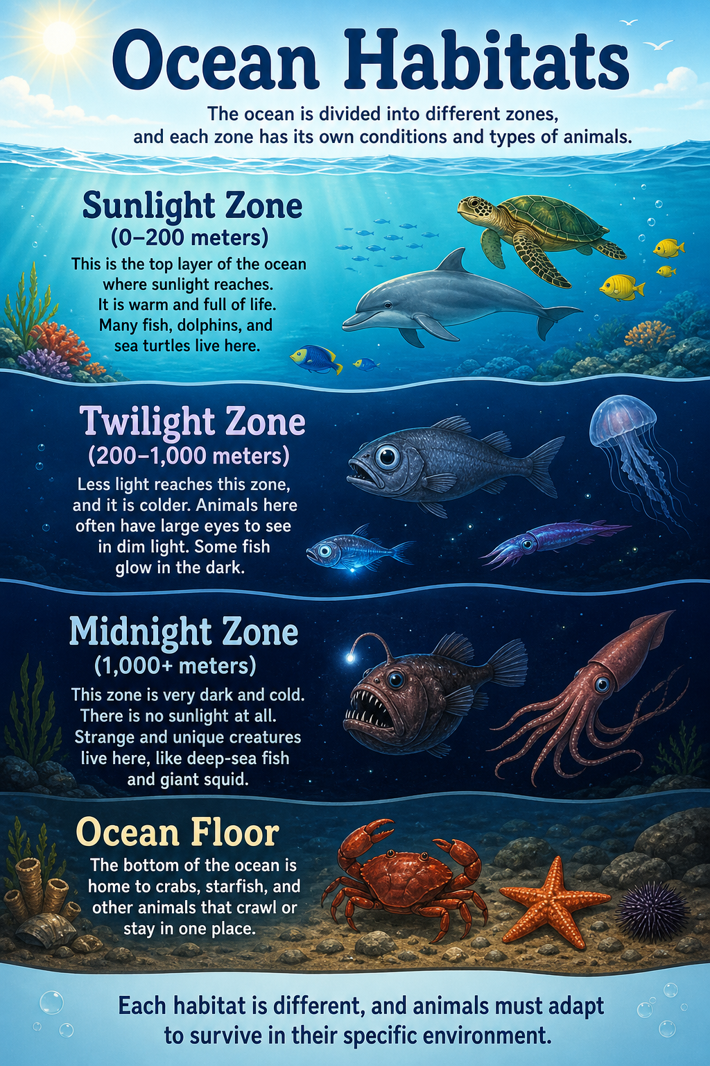 ✨ Printable Ocean Animals Learning Workbook Template – 52 Marine Science Pages ✨ Take a deep dive into the magical underwater world and explore the wonders of marine life! 🌊🐠