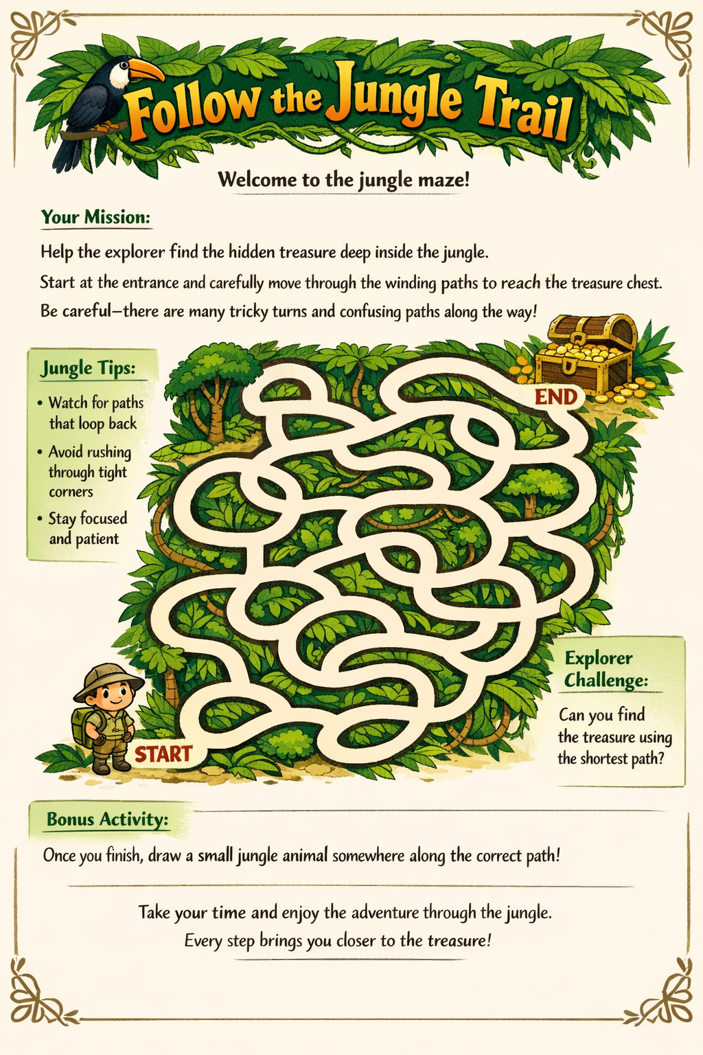 ✨ Printable Kids Maze Activity Book Template – 30 Fun & Educational Puzzles ✨