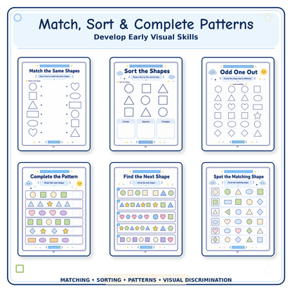 Shapes & Pre-Writing Lines Workbook | 60 Printable Tracing, Pencil Control & Shape Recognition Activities for Ages 3–6