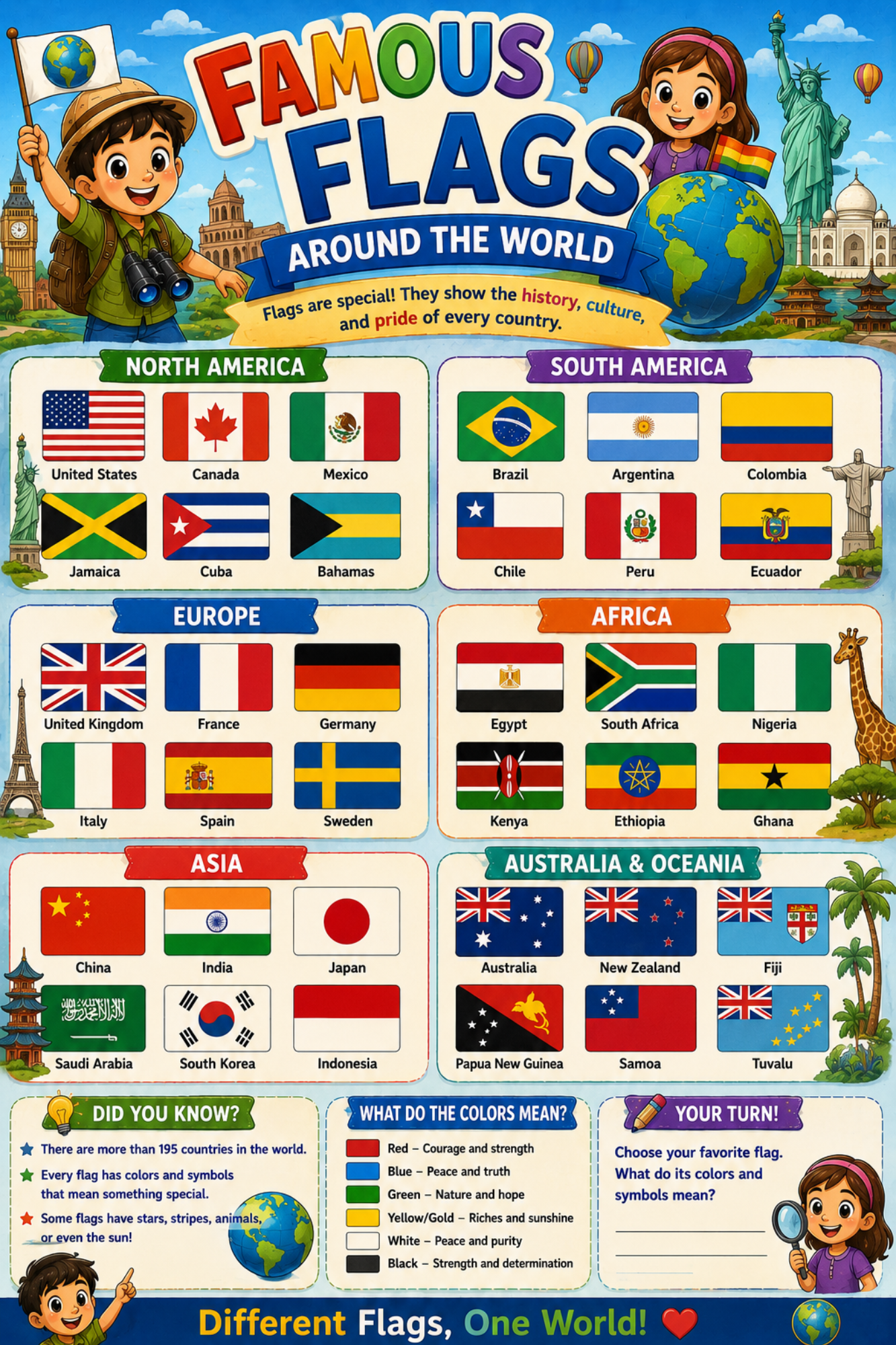 ✨ Printable GeoFun Adventures Geography Workbook Template – 30 Map & Landmark Pages ✨