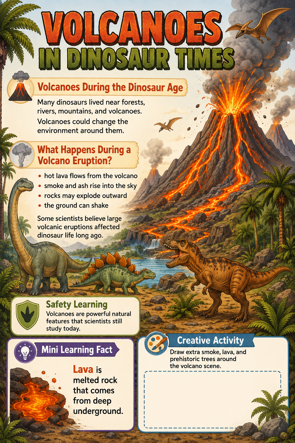 ✨ Printable Dinosaur Prehistoric Activity Workbook Template – 31 Jurassic STEM Pages ✨