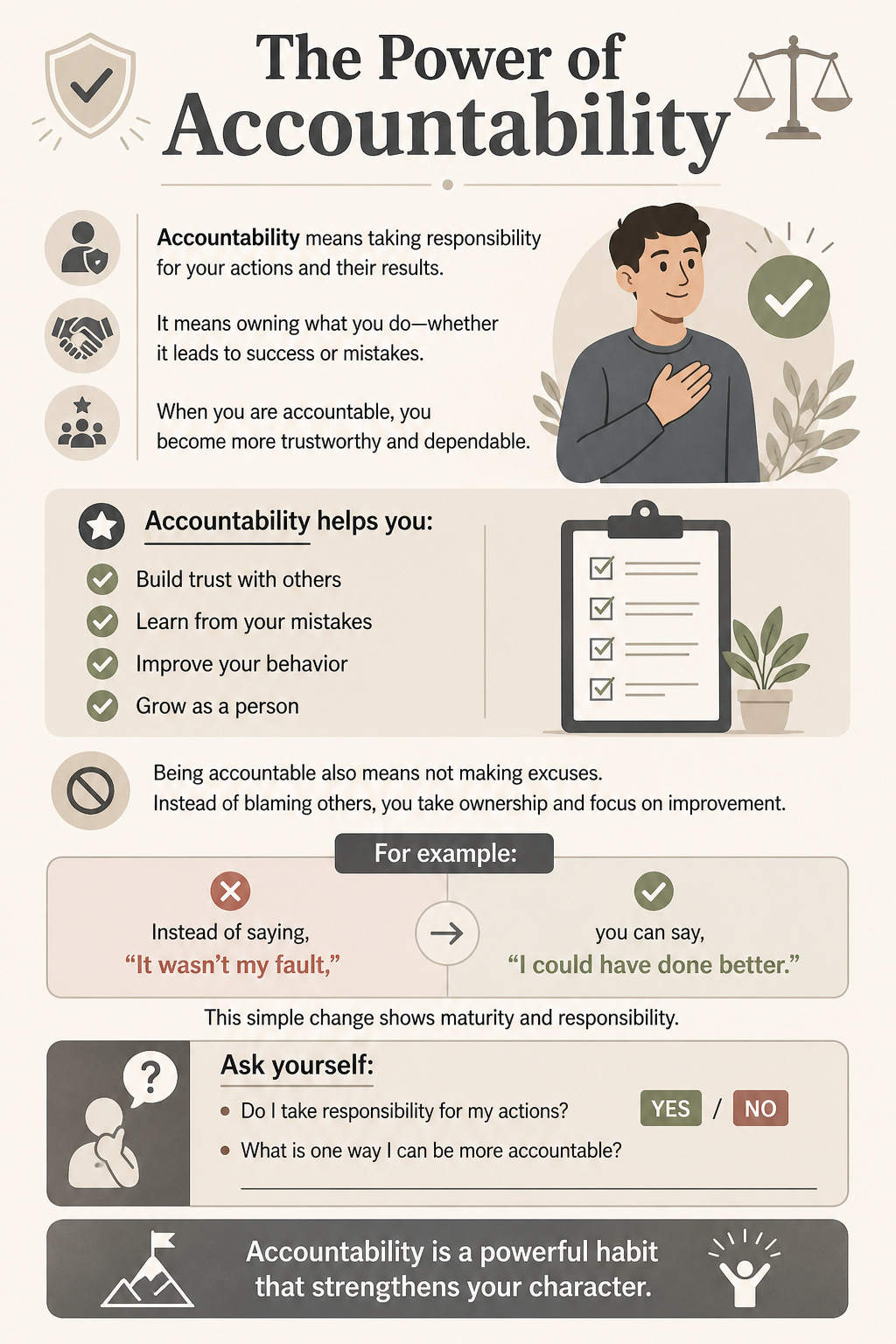 ✨ Printable Responsibility Workbook Template – 51 Life Skills & Habit Tracking Pages ✨