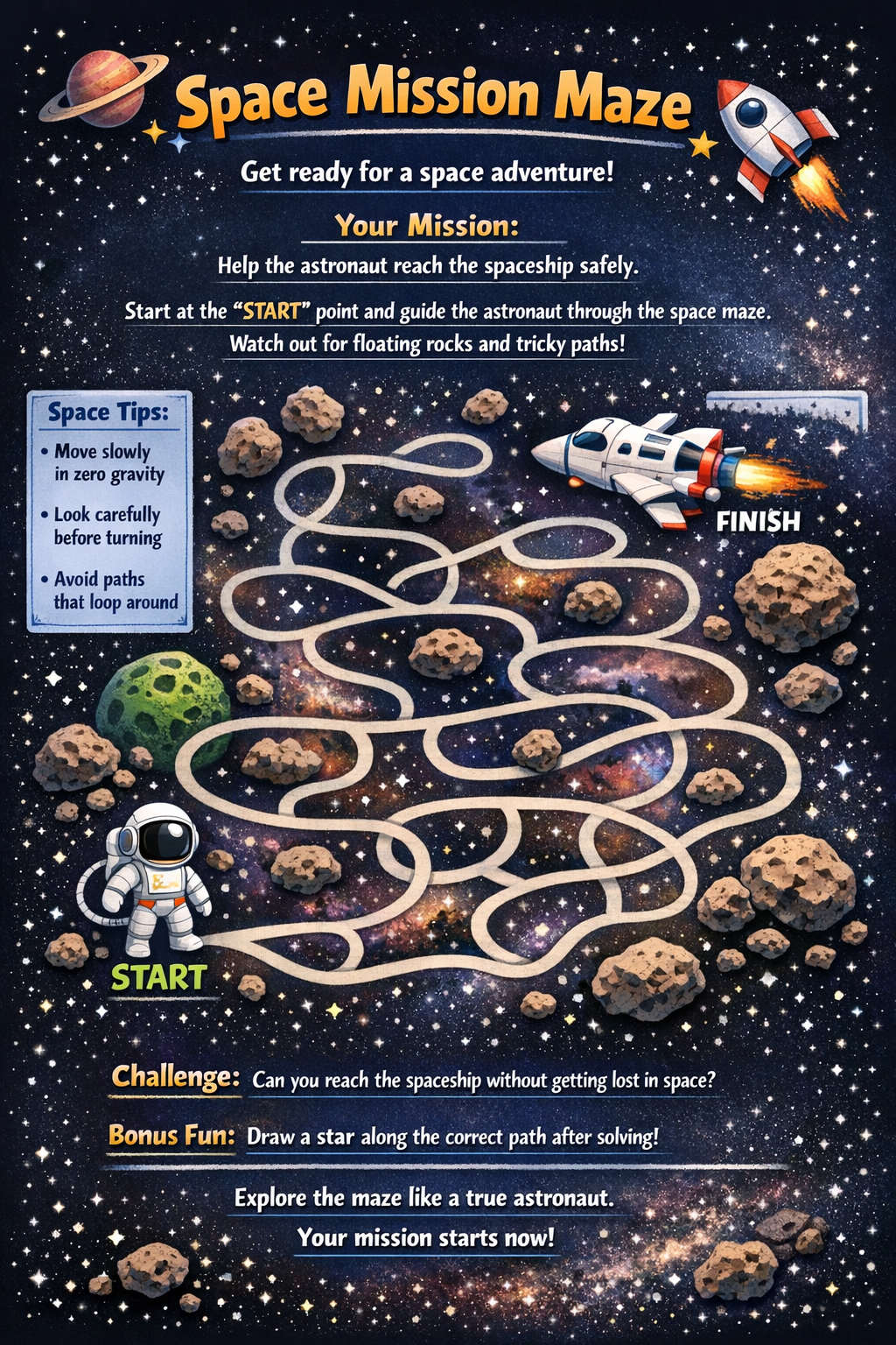 ✨ Printable Kids Maze Activity Book Template – 30 Fun & Educational Puzzles ✨