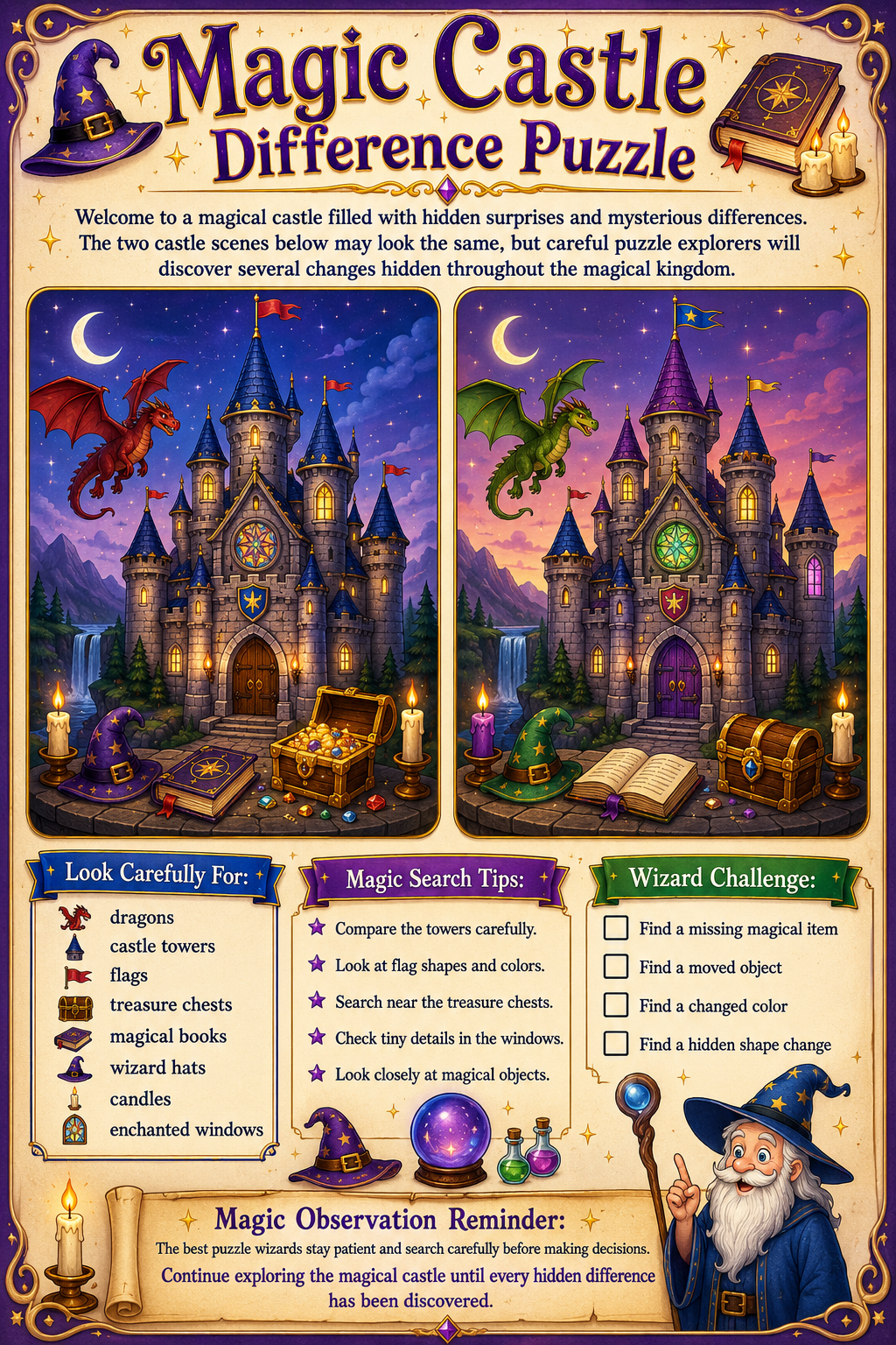 ✨ Printable Spot the Difference Activity Book Template – 31 Observation Puzzles ✨ Sharpen young minds, boost concentration, and unlock hours of screen-free puzzle fun! 👀✨
