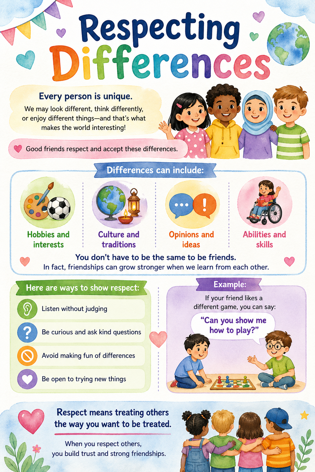 ✨ Printable Friendship Skills Workbook Template ✨