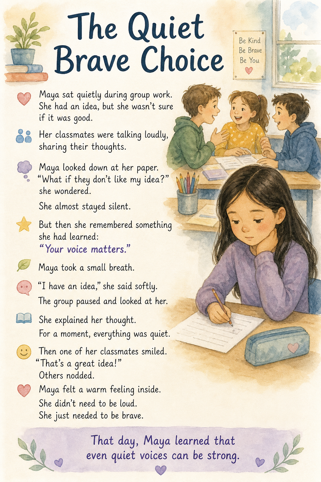 ✨ Printable Courage & Confidence Stories Template – 50 Growth Mindset Pages ✨ Inspire young minds to overcome fear, embrace bravery, and believe in themselves! 💛