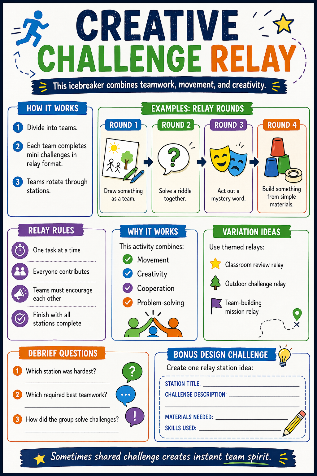 ✨ Printable Icebreaker Games Workbook Template – 31 Team-Building Activities ✨