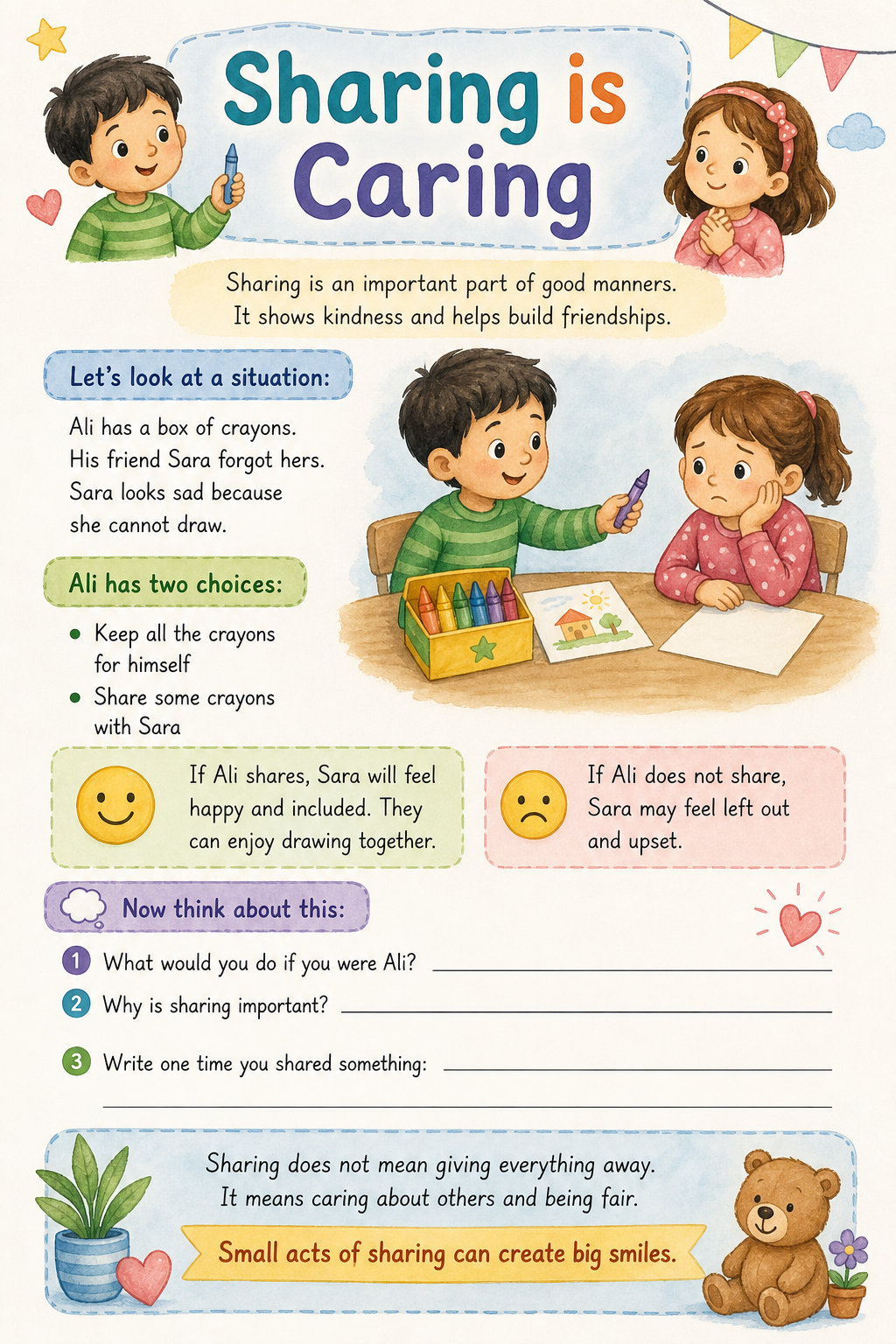 ✨ Printable Good Manners Activity Book Template – 57 Character Building Pages ✨ Help children grow into kind, respectful, and confident individuals through daily practice! 🌟🤝