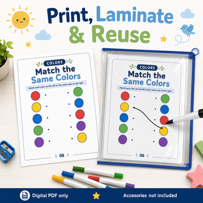 Toddler Busy Book Printable for Ages 2–4 | 60 Fun Learning Activities