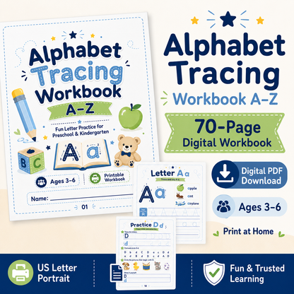 Alphabet Tracing Workbook A–Z