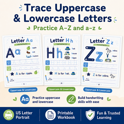 Alphabet Tracing Workbook A–Z