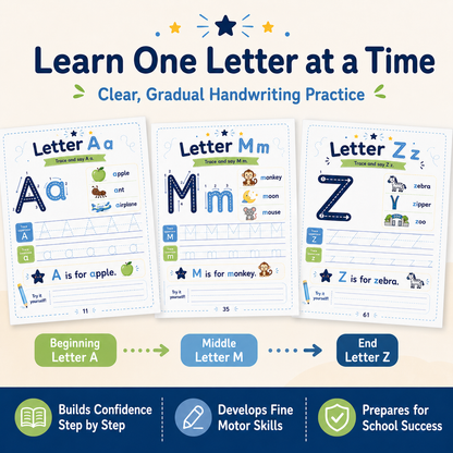 Alphabet Tracing Workbook A–Z