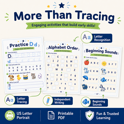 Alphabet Tracing Workbook A–Z