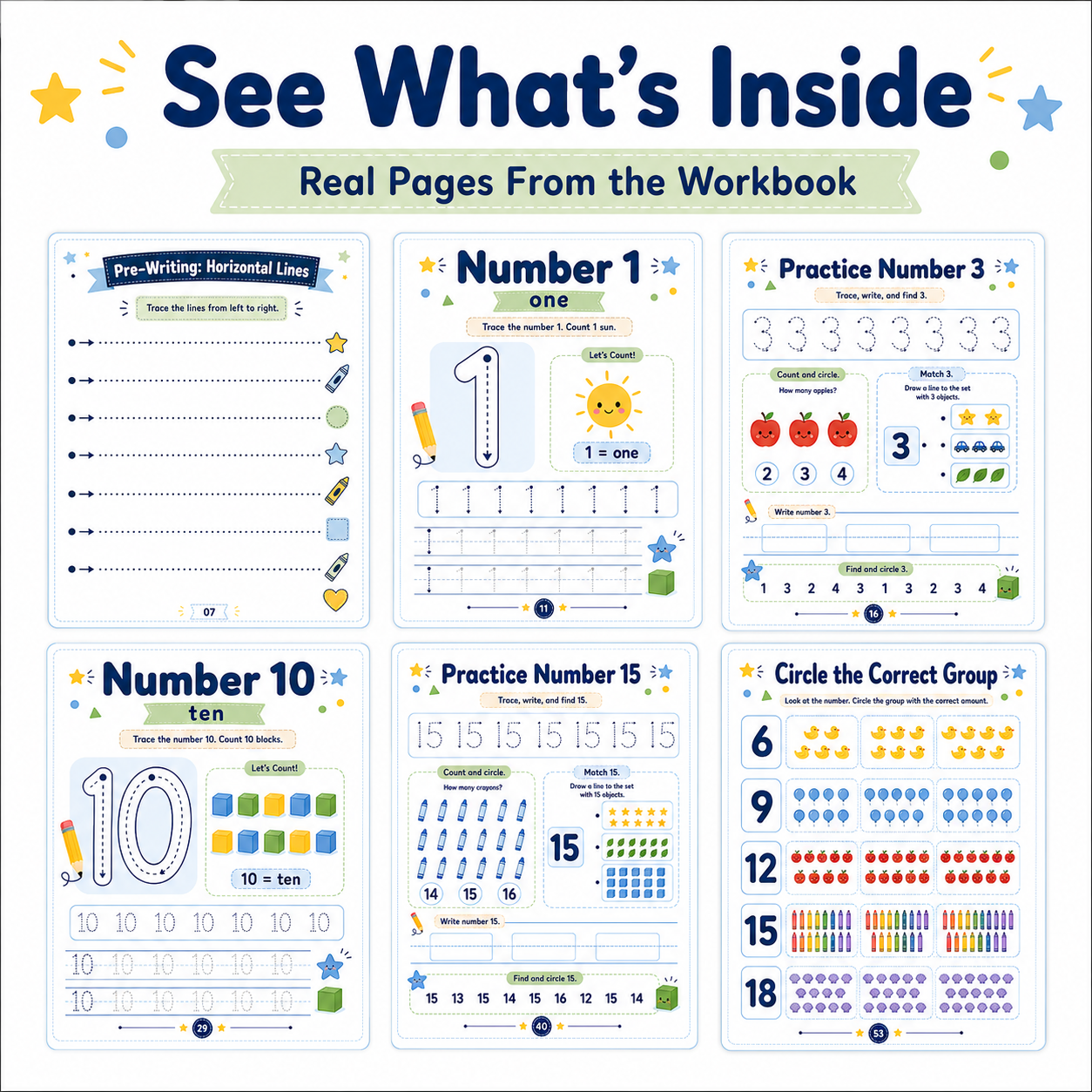 Number Tracing Workbook 1–20 | 60 Printable Counting, Number Recognition & Handwriting Activities for Ages 3–6