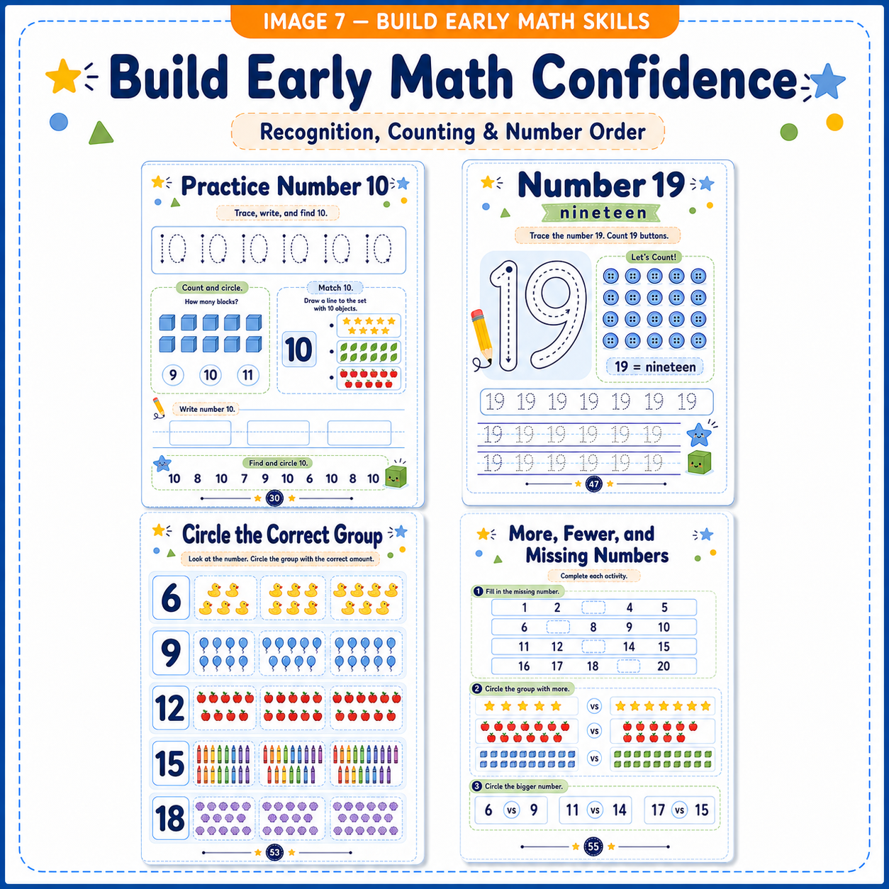 Number Tracing Workbook 1–20 | 60 Printable Counting, Number Recognition & Handwriting Activities for Ages 3–6