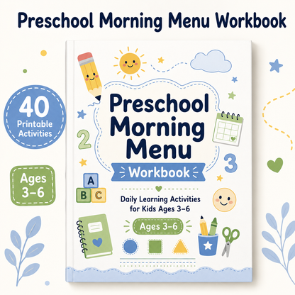 Preschool Morning Menu Workbook!