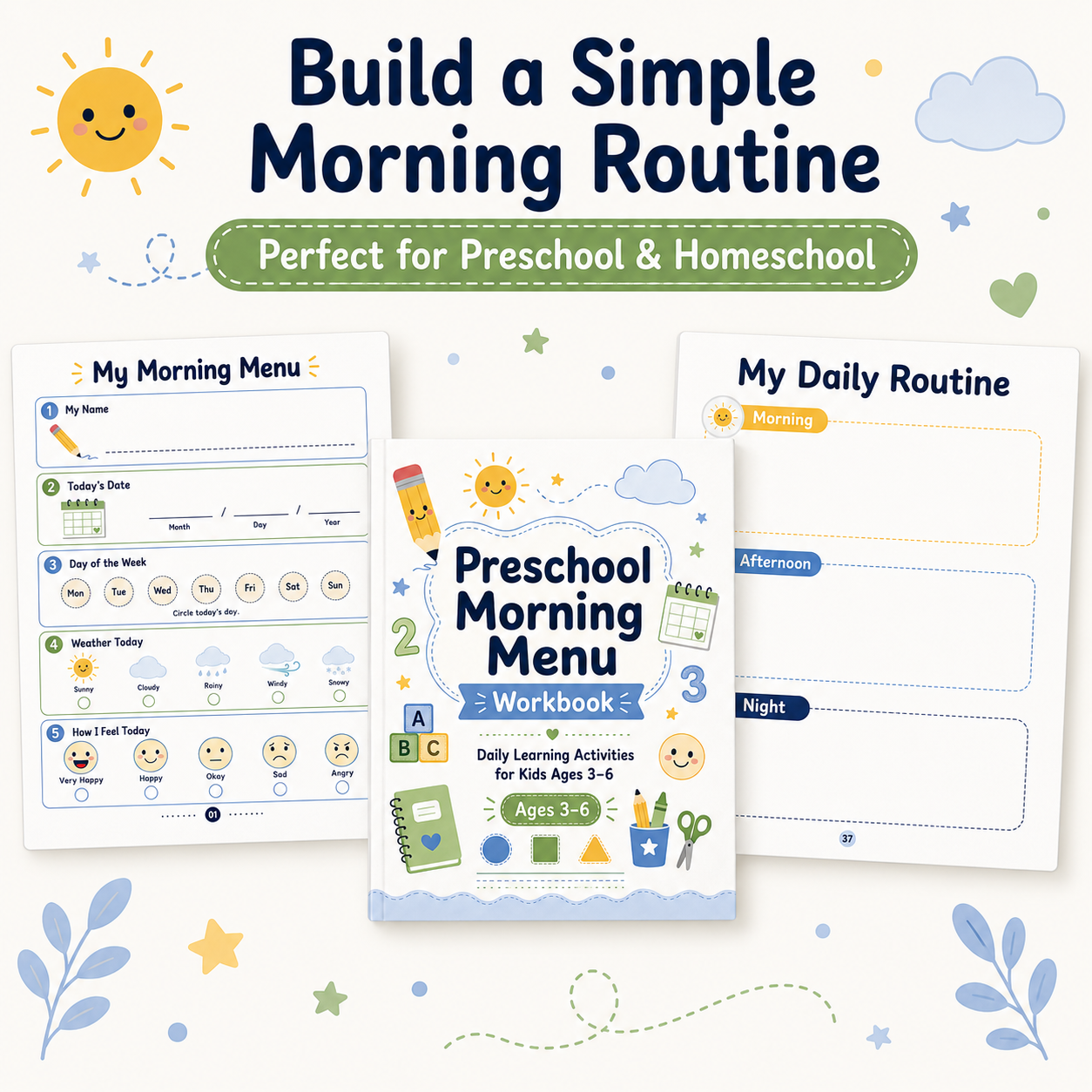 Preschool Morning Menu Workbook!