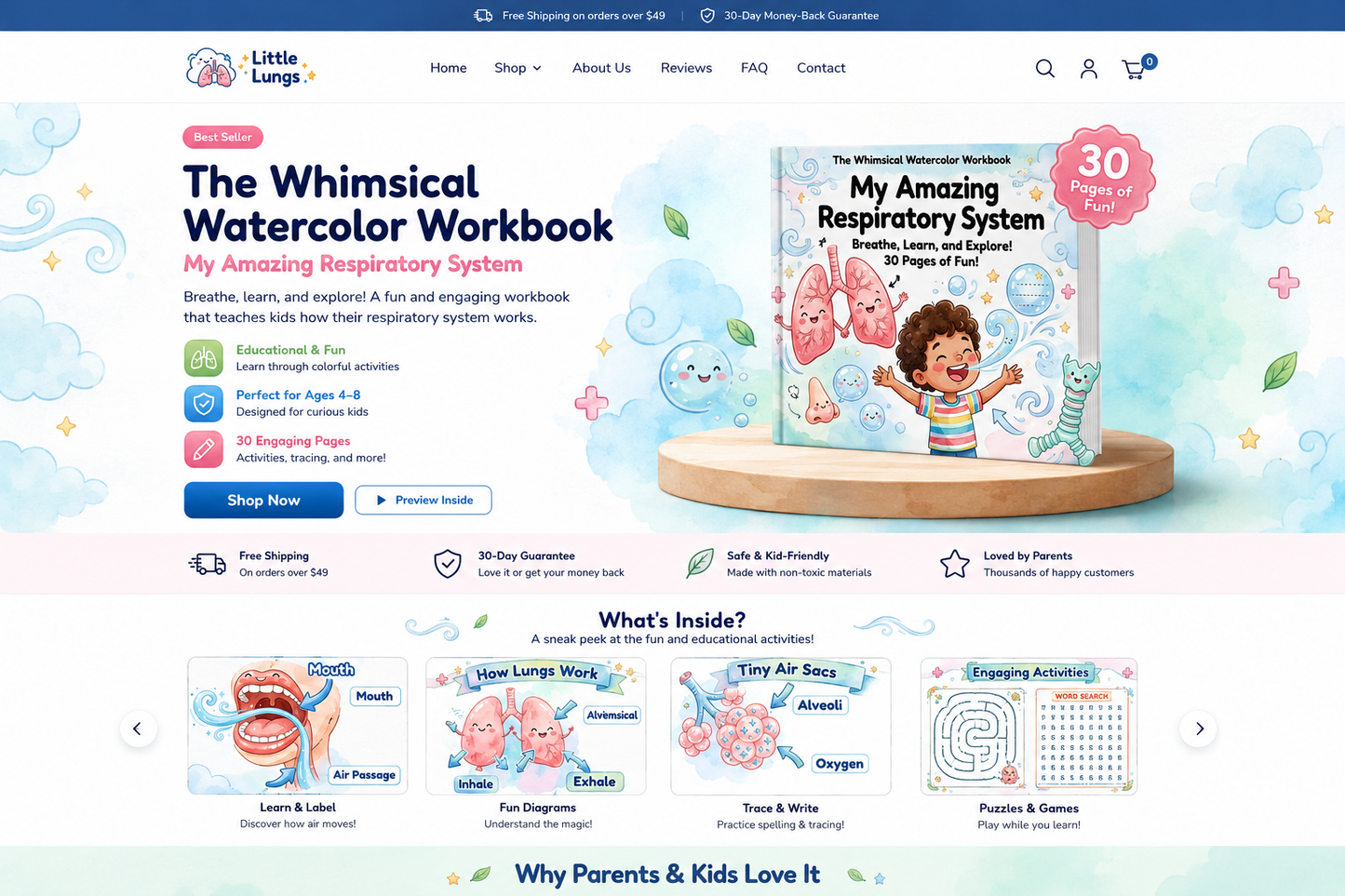 My Amazing Respiratory System – Activity Book for Kids