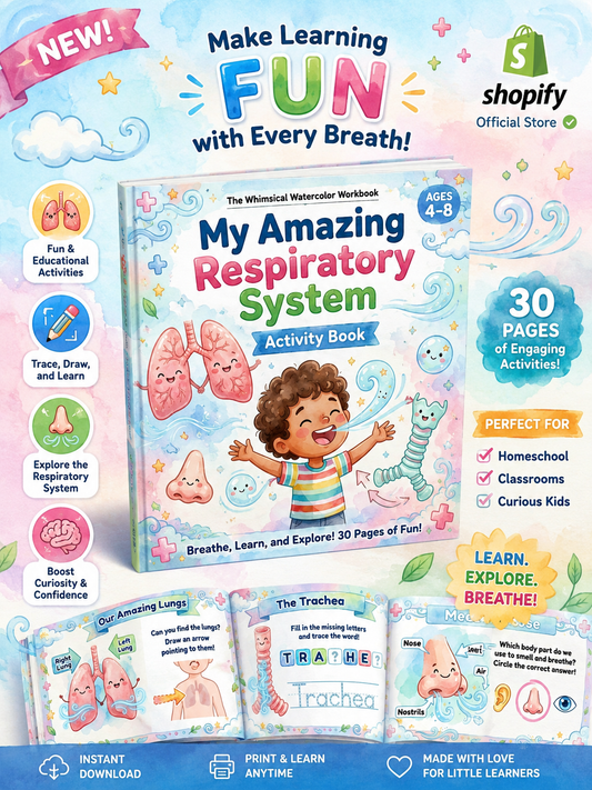 My Amazing Respiratory System – Activity Book for Kids