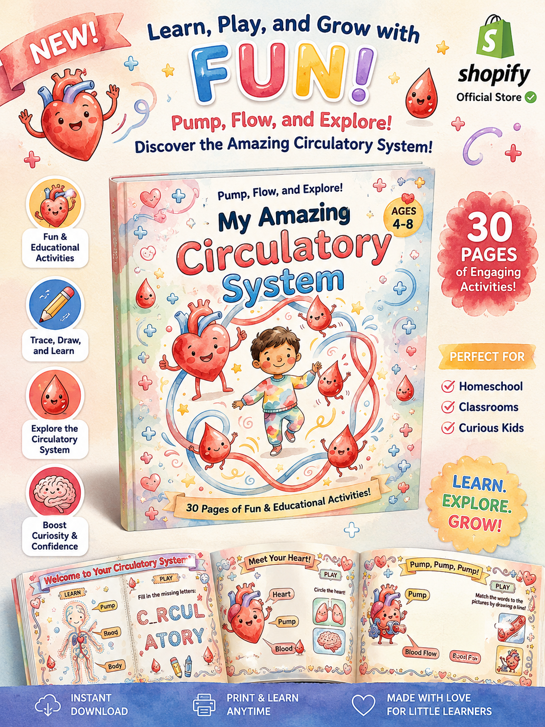 My Amazing Circulatory System – Activity Book for Kids