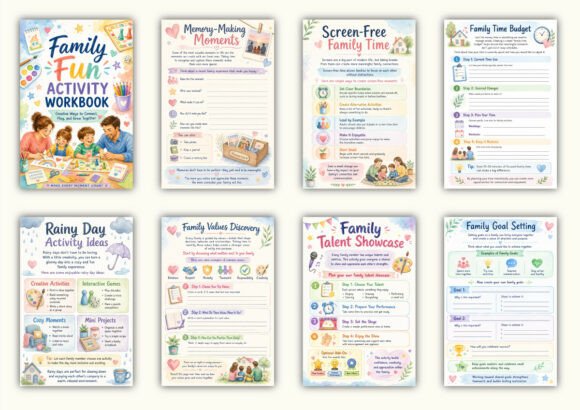 ✨ Printable Family Fun Activity Workbook Template ✨