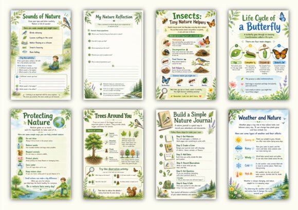 ✨ Printable Nature Adventure Workbook Template – 51 Outdoor Discovery Pages ✨ Turn the great outdoors into a classroom and inspire a lifelong love for nature and science! 🌿🦋